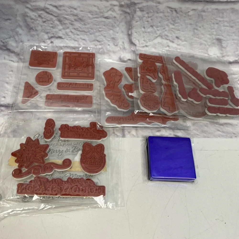 New Set of scrap booking/card making stamps and ink pad